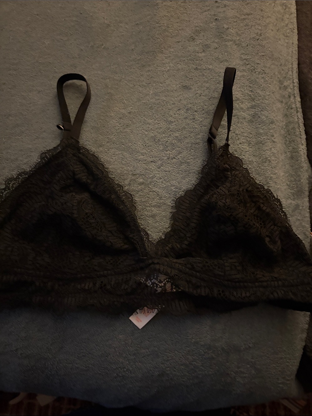 Colsie Black Lace Bralette with Scalloped Trim